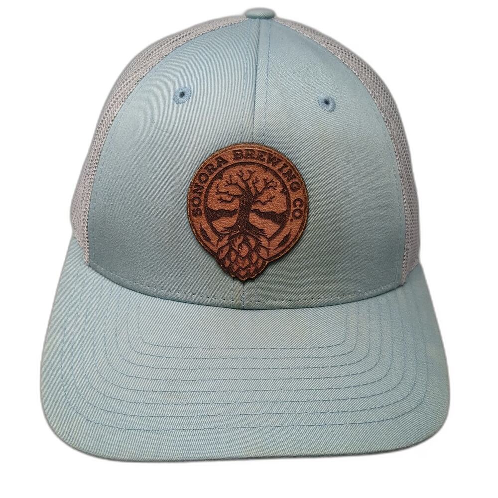 Richardson Trucker Hat Blue S Sonora Brewing Co Leather Patch Mesh Snapback